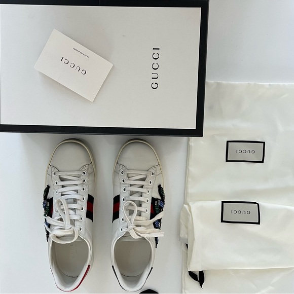 Gucci Ace Web Accent Sneakers with box and dust bags - Picture 4 of 11
